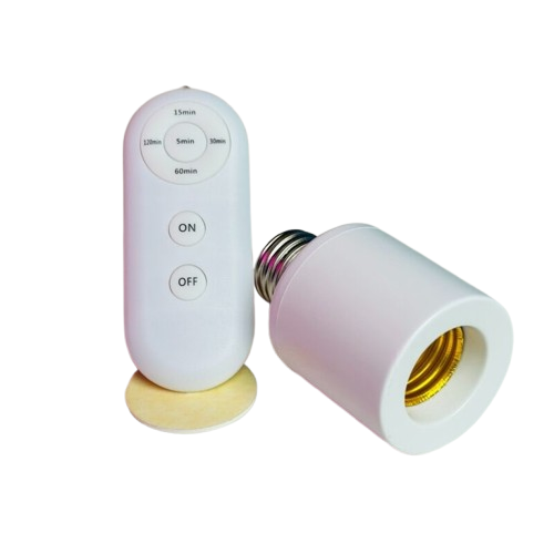 B22 to E27 LED Lamp Holder with Wireless Remote & Timer
